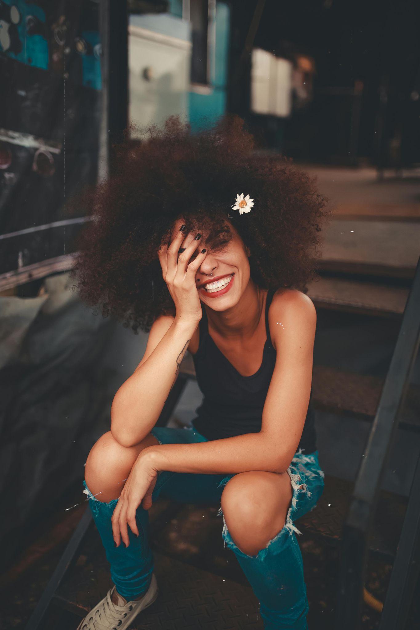 Curly woman